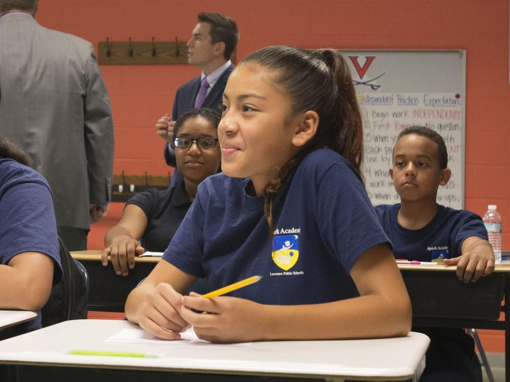 Spark Academy students in class